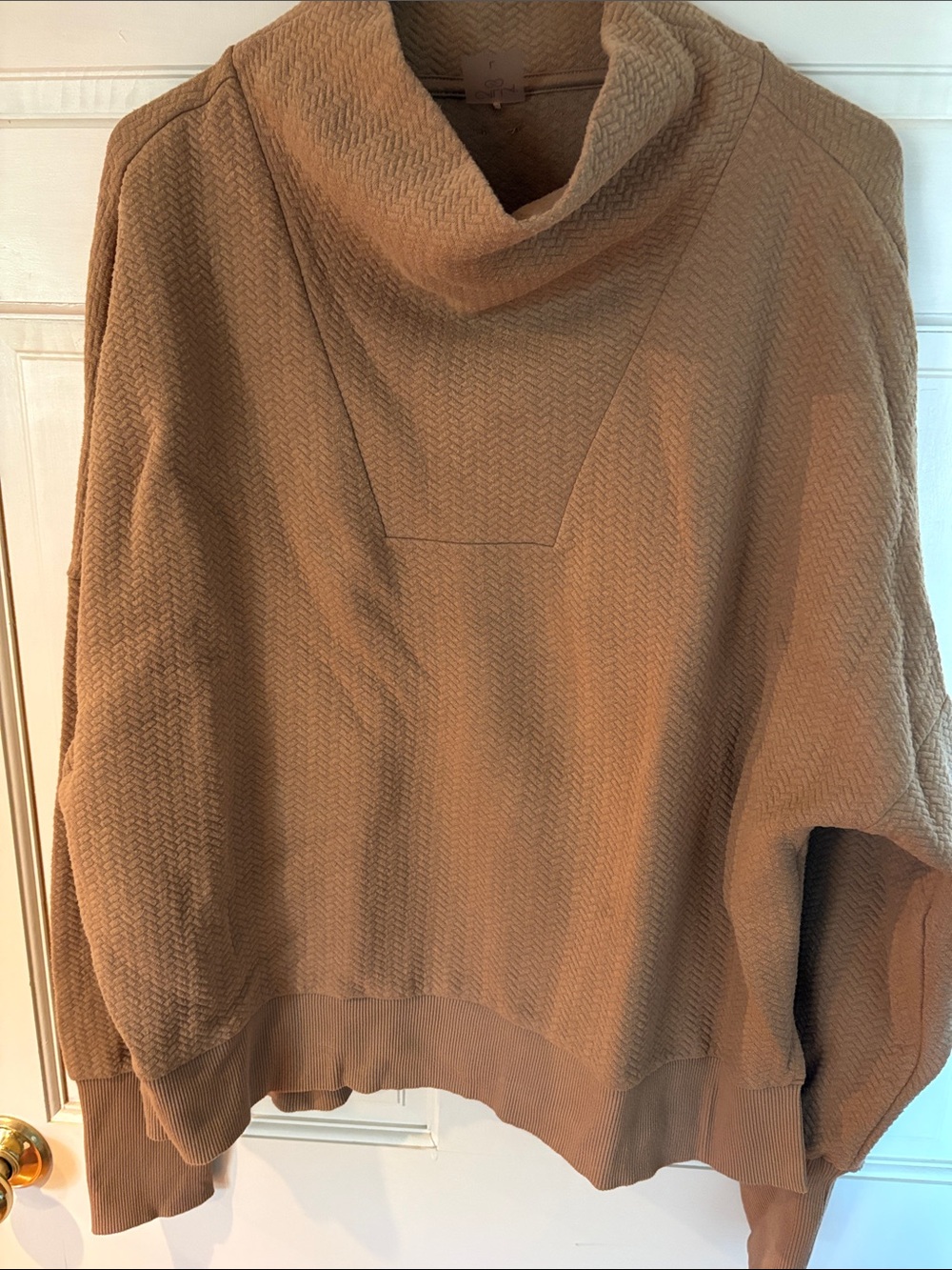 CALIA by Carrie Underwood Camel Cowl Neck Sweater